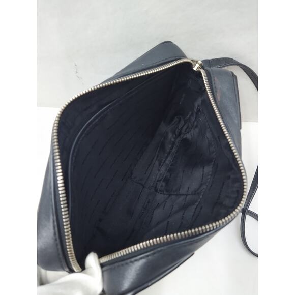 Michael Kors Jet Set Travel Black Leather Diamond Grommet Crossbody Bag - Picture 10 of 16